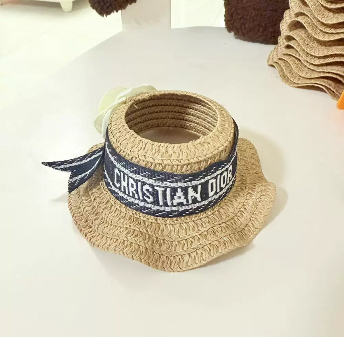 🩶CHRISTIAN -Inspired Mini Straw Hat for Dolls