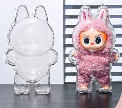 Labubu Clear Display & Storage Case – Standing/Sitting Style